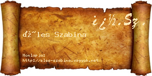 Éles Szabina névjegykártya